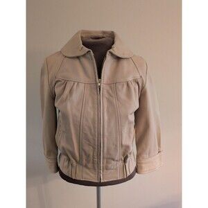 For Joseph XS Jacket Biker Luxury Cream Leather feminine Moto Fairy Whimsey